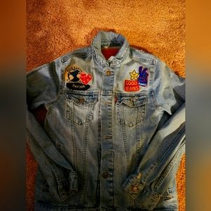 Boys XL Denim Jacket with patches